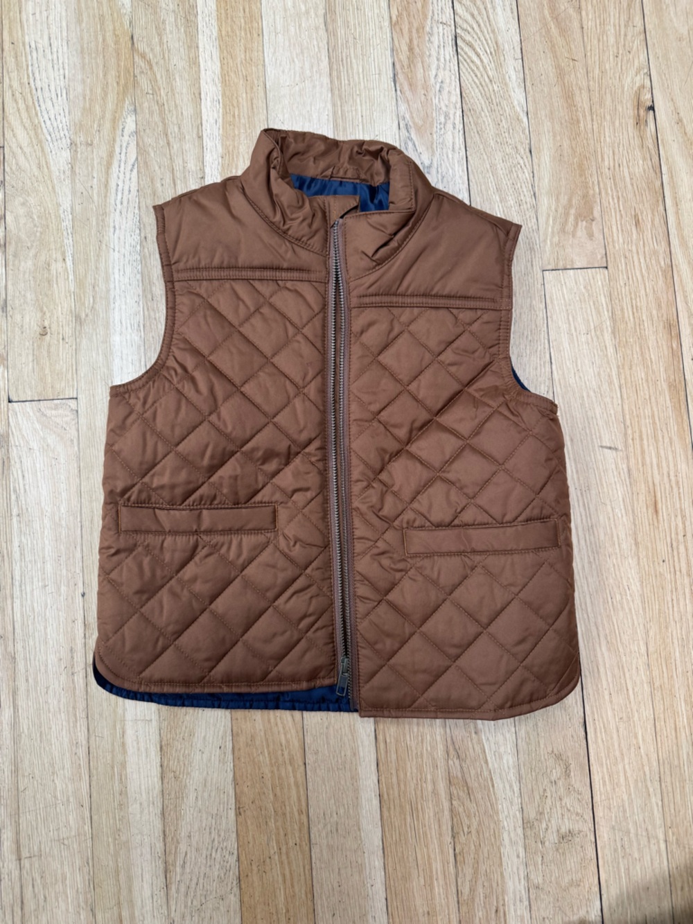 Crewcuts XS copper brown Quilted lightweight spring Vest